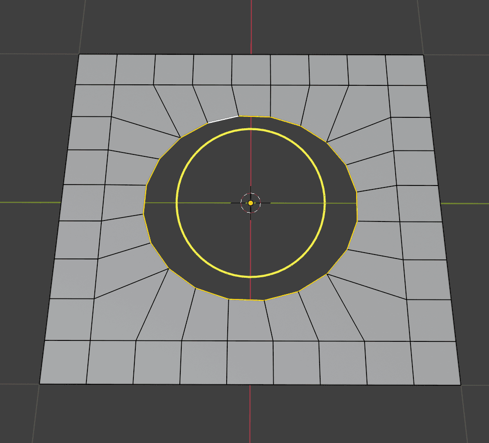 Comment transformer un trou carré en trou rond dans Blender avec LoopTools