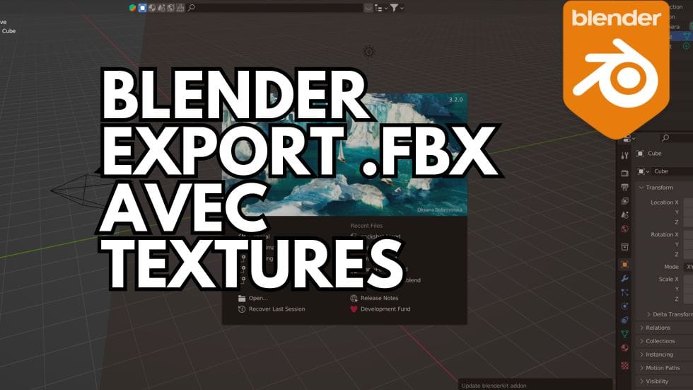 Comment exporter un fichier .fbx avec les textures sur Blender ?