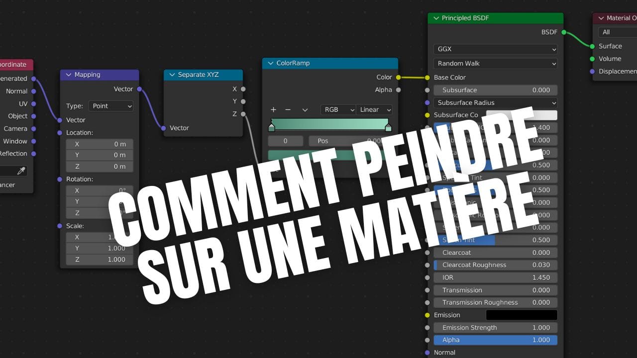 Comment peindre par-dessus une matière dans Blender ?