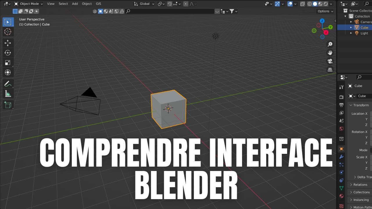 Comprendre l'interface Blender 3D