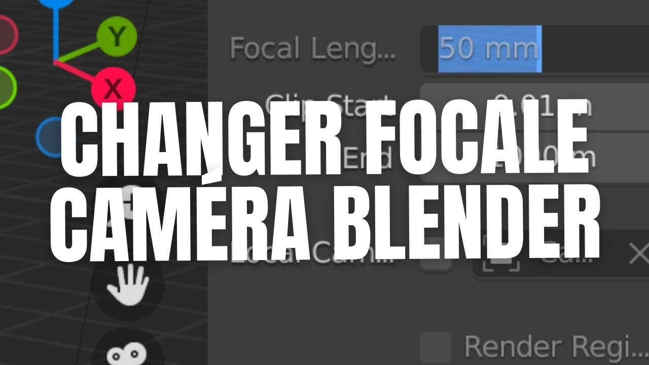 Comment changer la focale de la caméra sur Blender ?