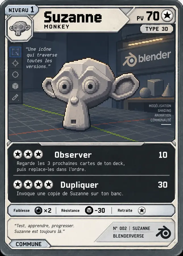 Carte rare Blendermon Suzanne