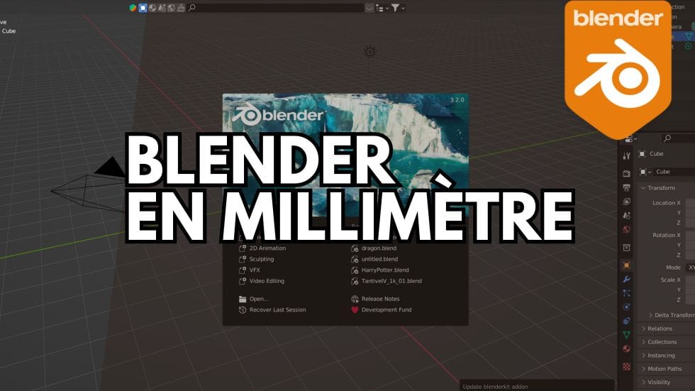 Comment configurer Blender en millimètre
