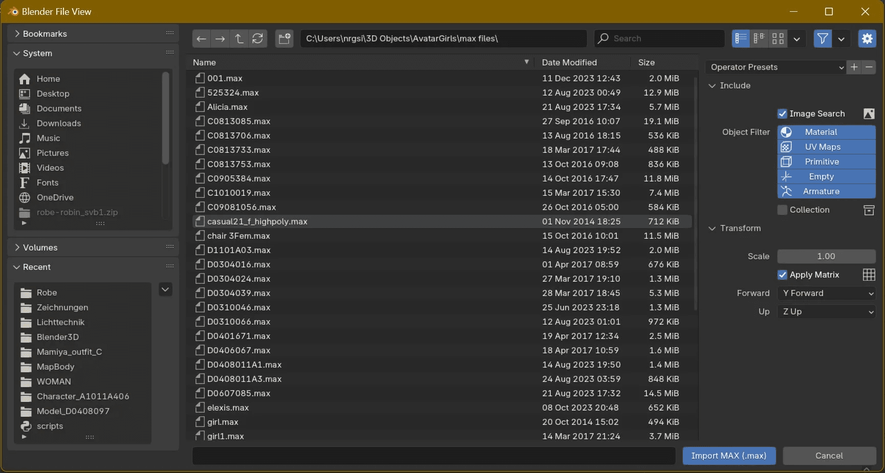 Comment Importer un Fichier 3ds Max (.max) dans Blender