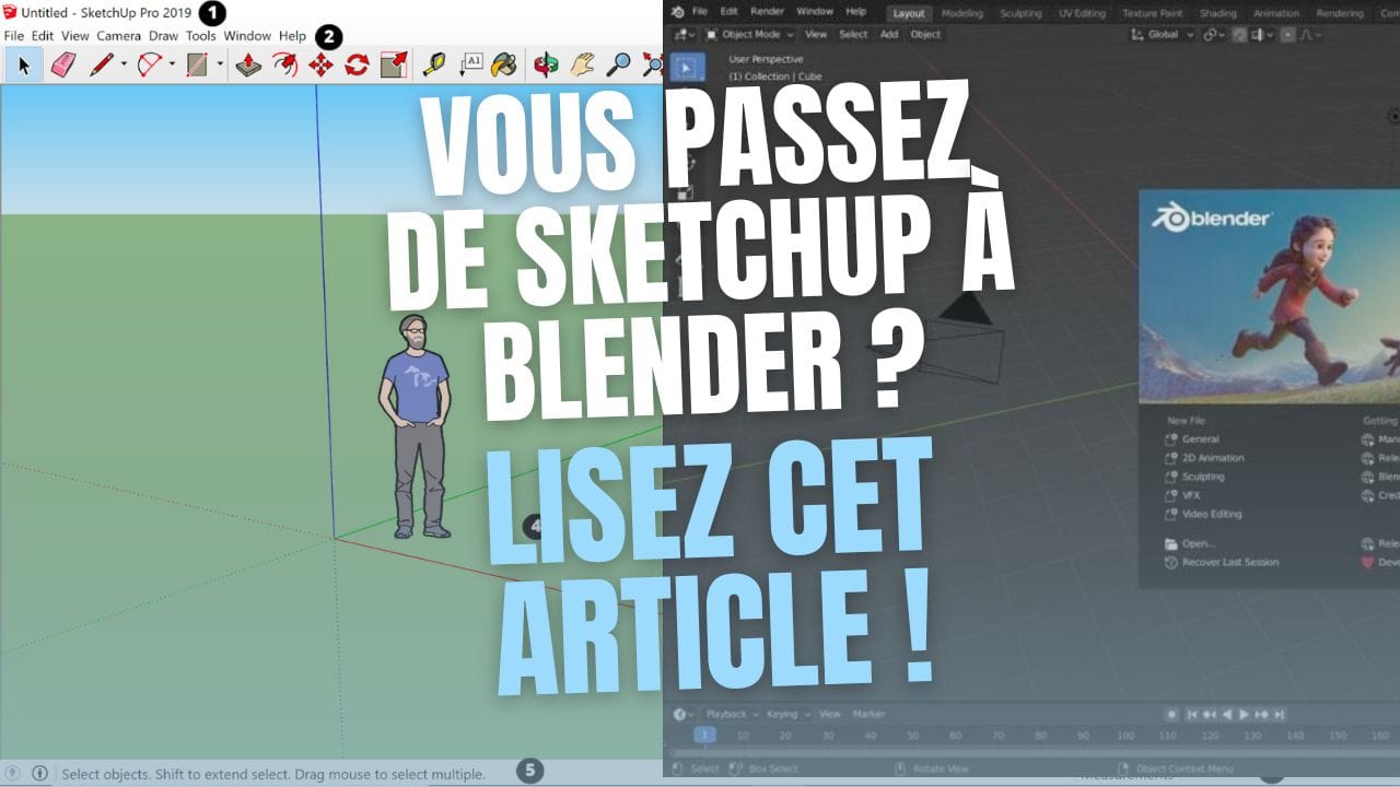 Passer de Blender à SketchUp : ce que vous devez savoir