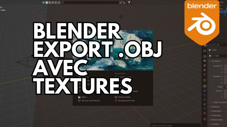 Comment exporter un fichier .obj sur Blender AVEC les textures