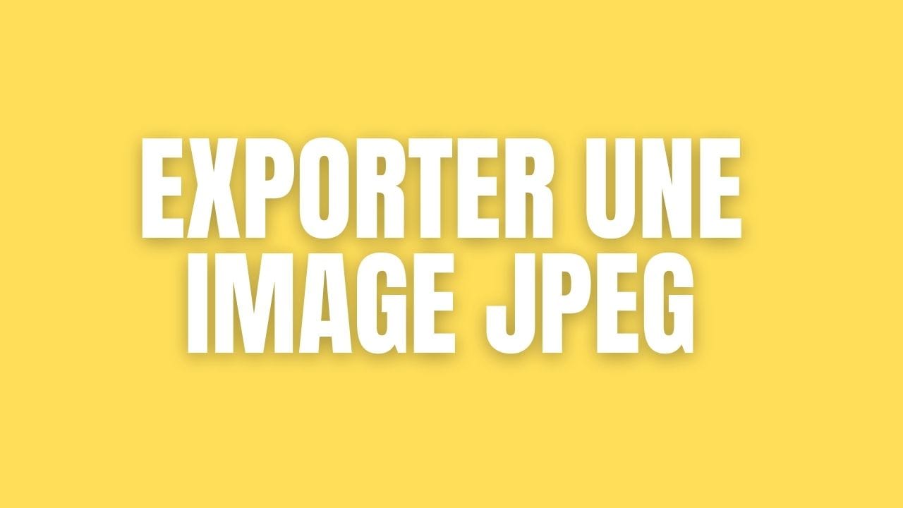Comment exporter une image JPEG sur Blender