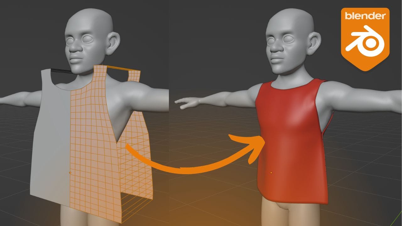 Comment faire des vêtements sur Blender 3D ?